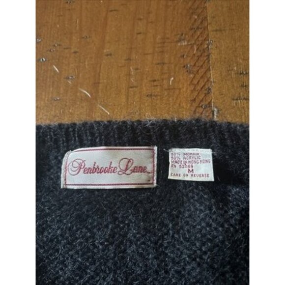Penbrooke Lane Black Mohair Cardigan Size Medium - Picture 4 of 6